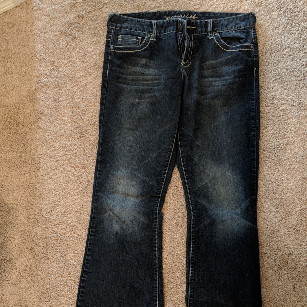 Dark Blue Wash, Boot Cut Maurice's Long Tall Jeans